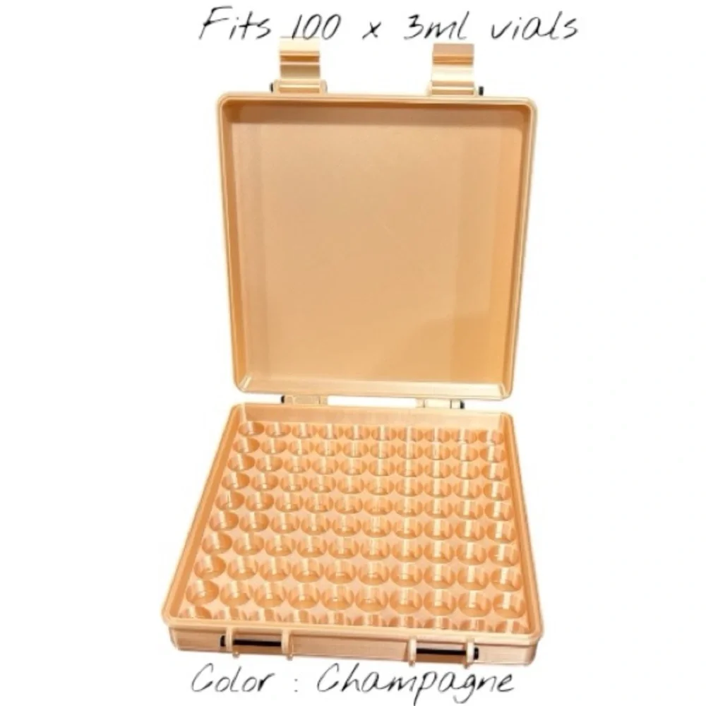 Custom-made Vial Storage Container In Champagne Holds 100x3ml‎ Vials Brand New
